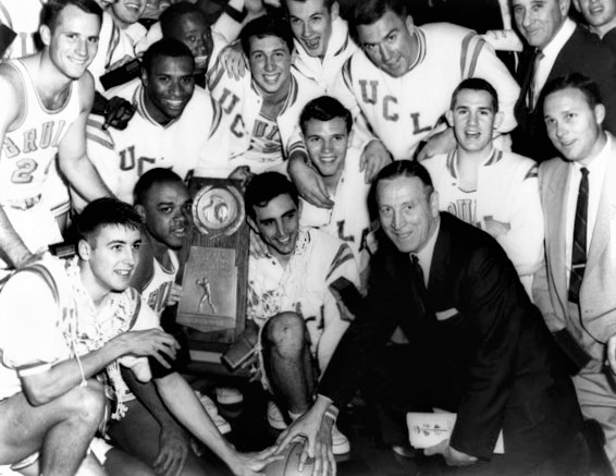 Coach John Wooden’s first NCAA Championship in 1964.